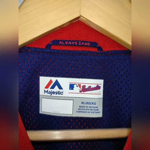 Majestic St Louis Cardinals Red On Field Half-m Zip Jacket size XL Baseball MLB - Picture 3 of 9